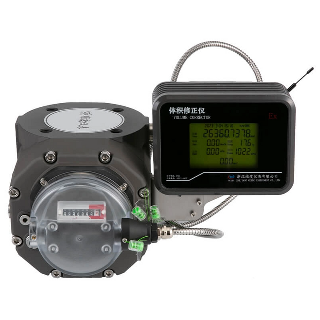 WRD Gas Roots Flow Meter with Mechanical Counter And Electronic Volume Corrector